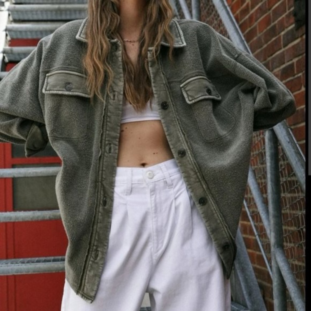 Free People Ruby Olive Green Jacket